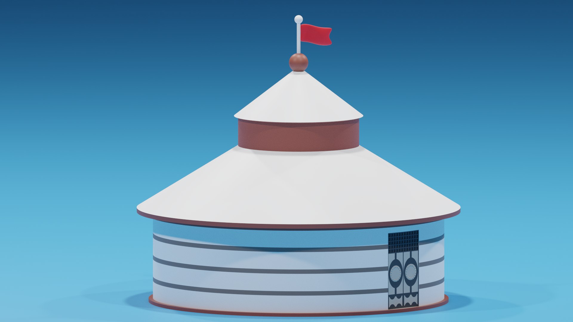 Cartoon Mongolian Yurt 1 Model - TurboSquid 2132716