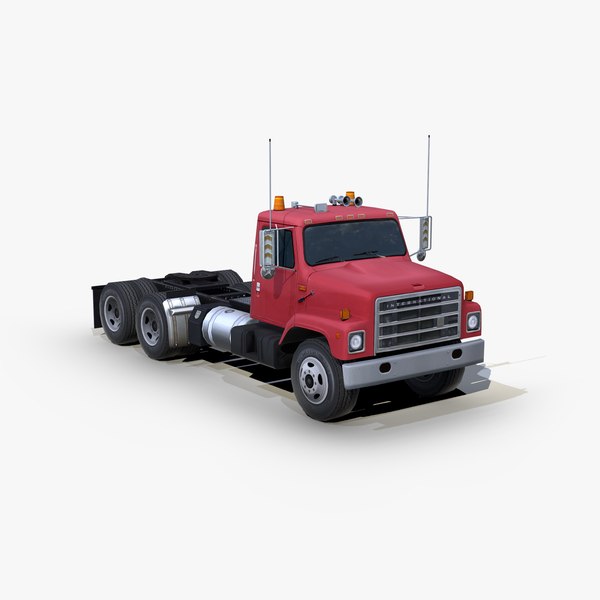 International 1754 semi truck 3D