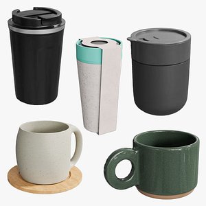 Coffee Mug Collection 02-05 3D model