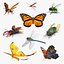 Rigged Flying Insects Collection 4