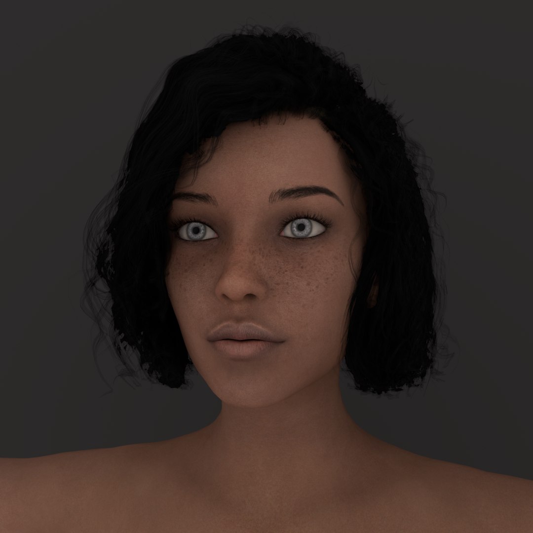 Rig Female Character Face Model - TurboSquid 1519483