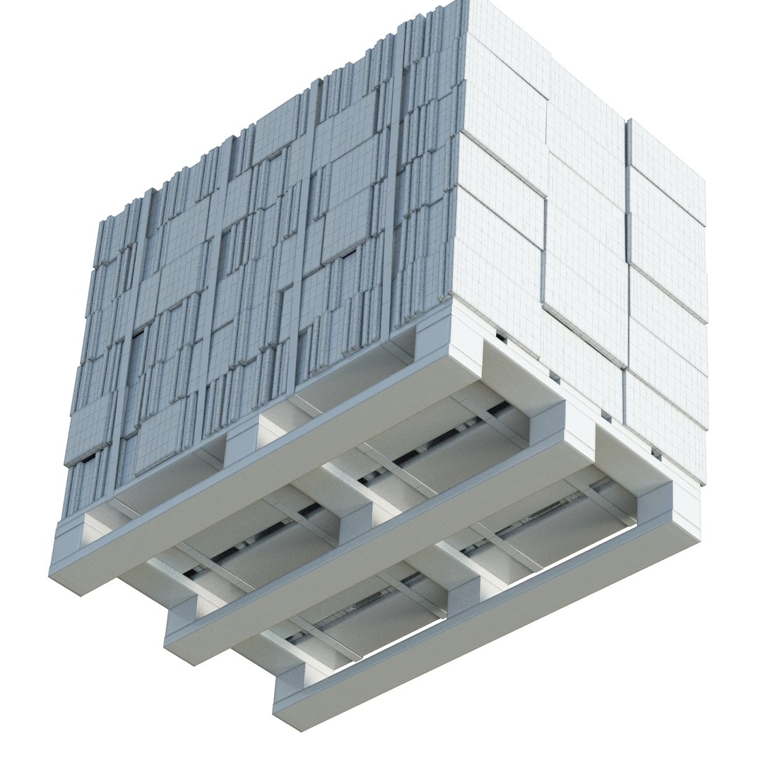 Cinder Blocks Stack On Pallet 3D Model - TurboSquid 2417972