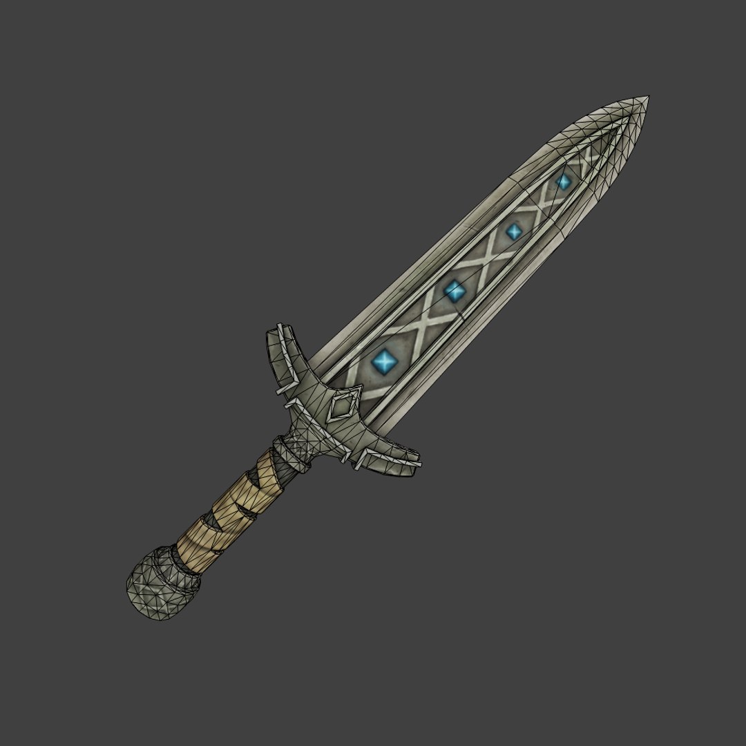 3d fantasy dagger