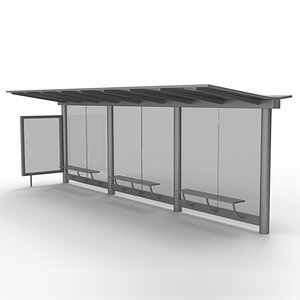 3d model bus stop