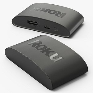 Roku Express 4K Media Device Close View Black 3D