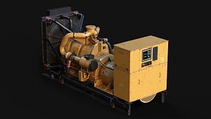 Diesel Generator Optimized for Game ready- AR VR real time PBR textures VR  AR  low-poly 3d model