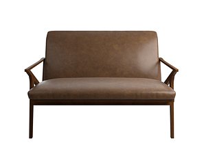 3D cavett loveseat leather