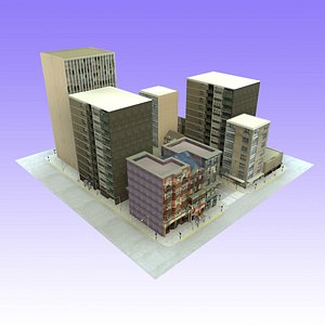 city unit block 2 3d c4d
