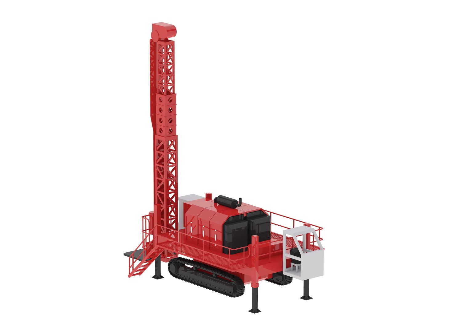 3D Drill Rig Core DE740 Simplified - TurboSquid 2511084