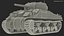 3D model Combat M4 Sherman Tank Rigged for Maya