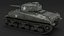 3D model Combat M4 Sherman Tank Rigged for Maya