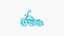 Motocicletta Cartoon A01 Rosso - Design del veicolo personalizzato