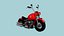 Motocicletta Cartoon A01 Rosso - Design del veicolo personalizzato