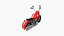 Motocicletta Cartoon A01 Rosso - Design del veicolo personalizzato