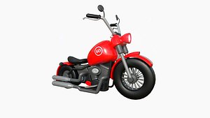 Motorcycle Cartoon A01 Red - Custom Vehicle Design model