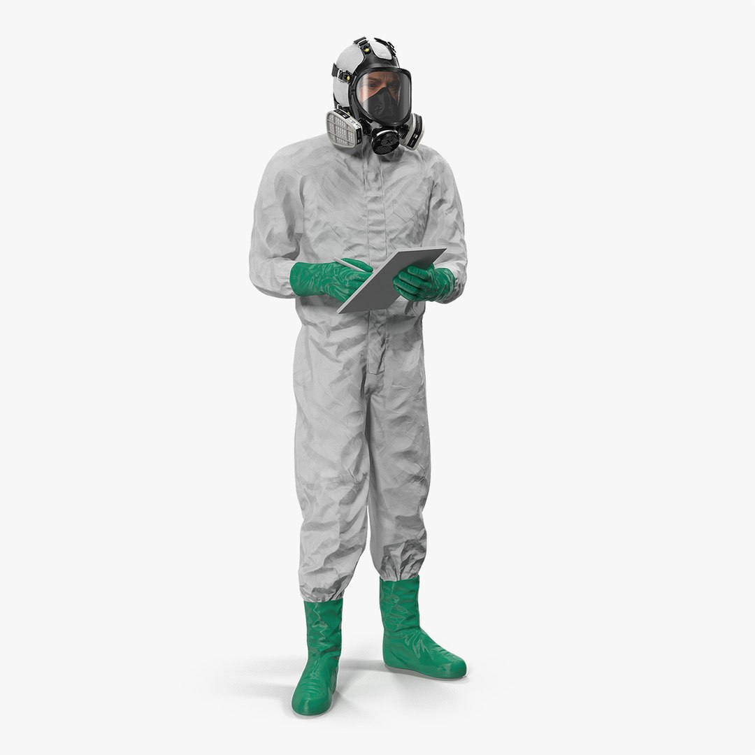 Ecological Worker with Notepad 3D Model 3D model preview