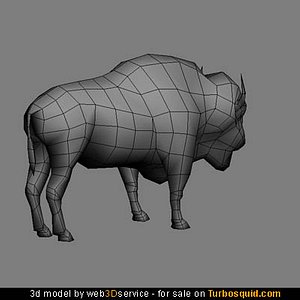 bison 1012 triangles 3d model