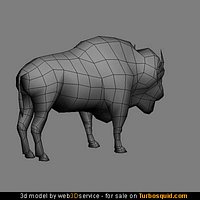 Bison 3d model 1012 triangles