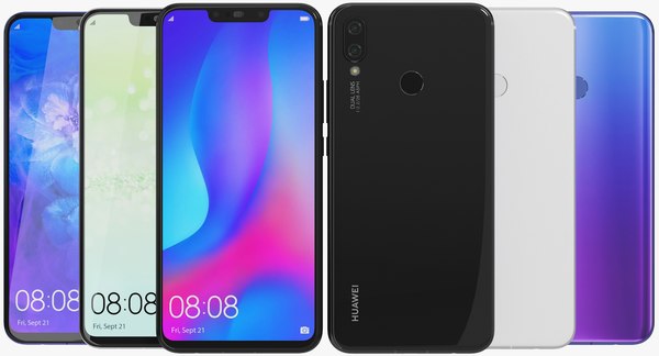 realistic huawei nova 3i 3D model