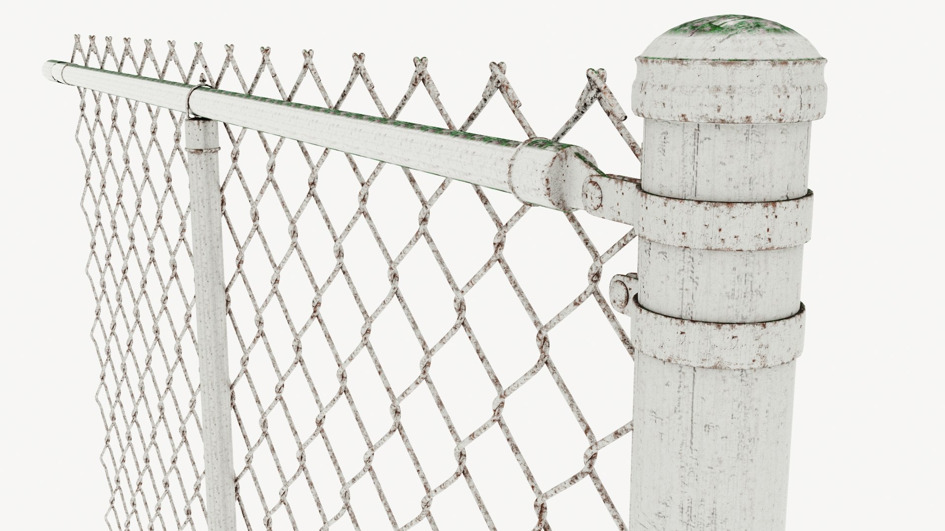Chain Link Fence System 3D Model - TurboSquid 1852644