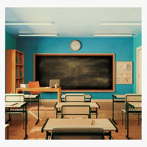 3D Classroom - Cinema 4D Octane plus Formats