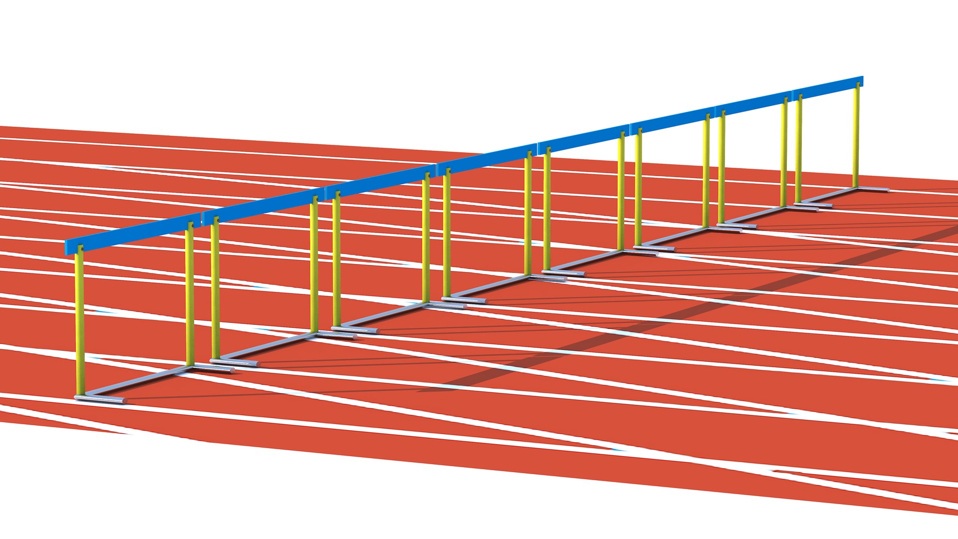 100 M Obstacle Course Track Model - TurboSquid 2271726