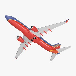 3D boeing 737-800 southwest airlines