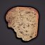 3D eaten bread