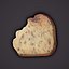 3D eaten bread