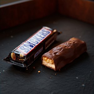snickers food chocolate 3D model