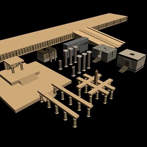 8 egyptian temples 3d model