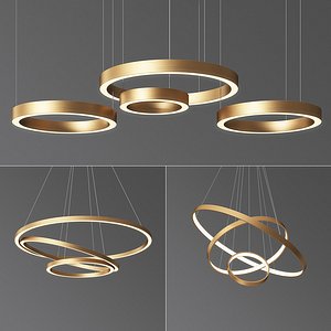 3D ring chandelier 2 model