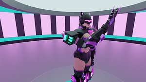 3D Pink Robot X model