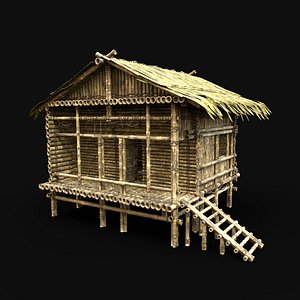 BAMBOO HOUSE JUNGLE IMPROVISED SURVIVAL CASTAWAY HUT CABIN AAA