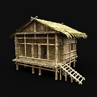BAMBOO HOUSE JUNGLE IMPROVISED SURVIVAL CASTAWAY HUT CABIN AAA