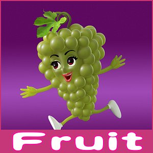3d cartoon fruits
