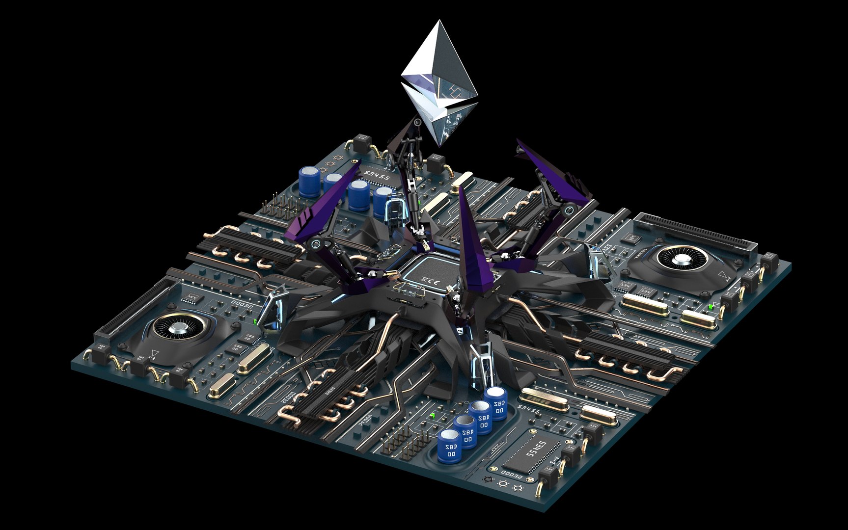 Ethereum - NFT Rig 3D model - TurboSquid 1801613