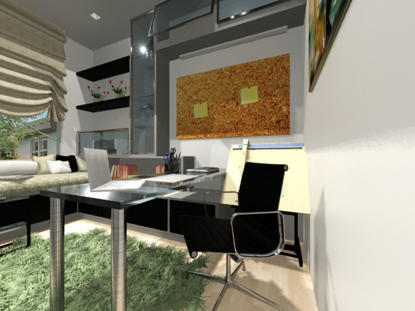 design study room 3d max