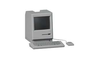 Retro desktop computer 3D