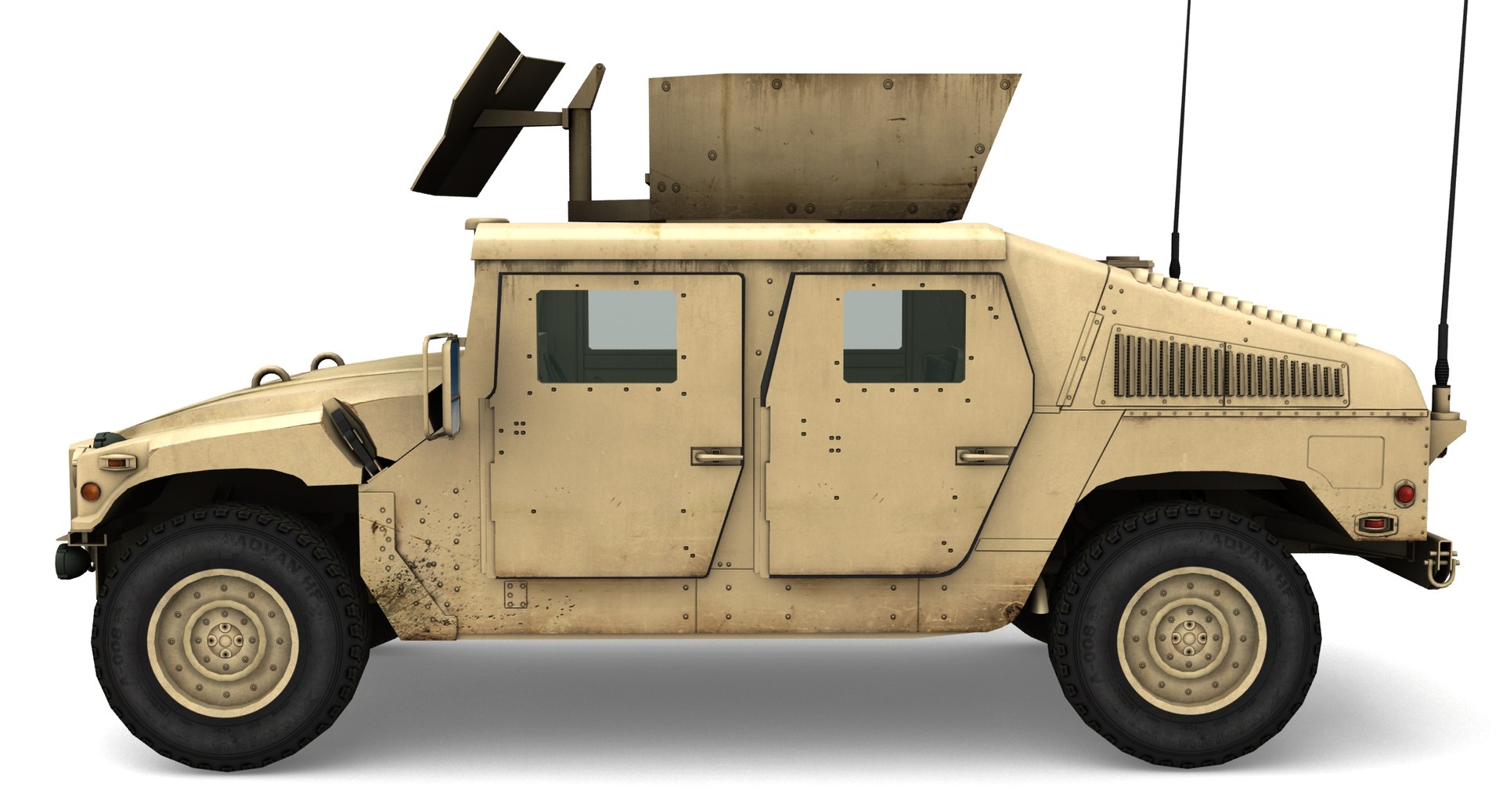 3d military hummer hmmwv vehicle