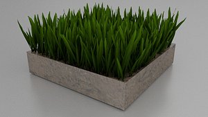cartoonish lowpoly grass patch