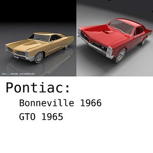 3d model pontiac bonneville gto -