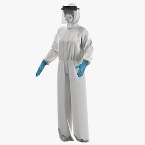 3D chemist-pharmacist uniform with texture and smart material