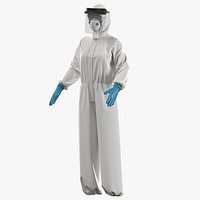 chemist-pharmacist uniform with texture and smart material