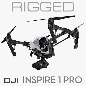 DJI Inspire 1 PRO rigged