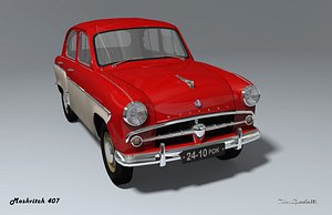 mzma 407 moskvitch 3d model