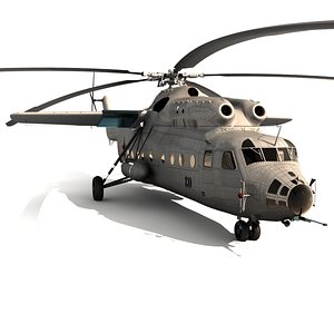 mil mi-6 transport helicopter 3d model