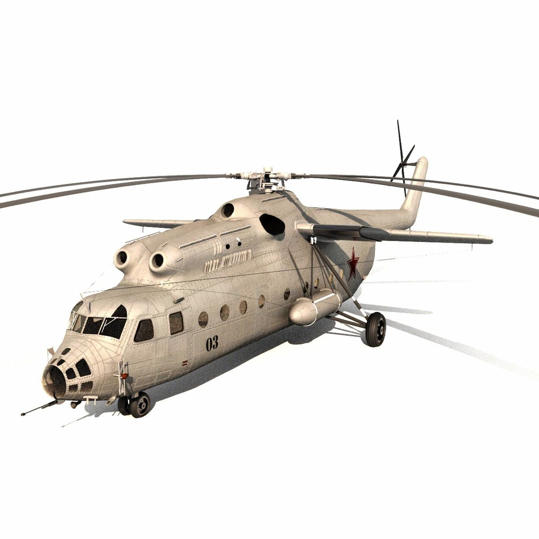 Mil Mi-6 Transport Helicopter 3d Model