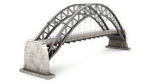 rusty old bridge 3D model