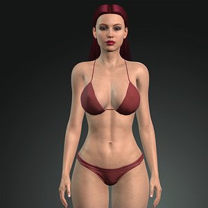 3D Bikini Girl Cherry model